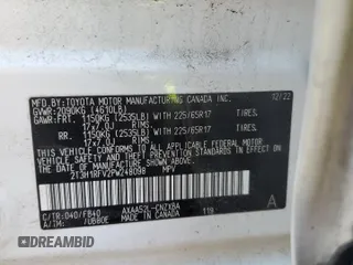 2023 Toyota RAV4 LE with VIN 2T3H1RFV2PW248098, listed as a Copart auction lot 50696885 with 39,511 mi miles and Salvage Title. Bid and sale history available at carsss.com. Image 16.
