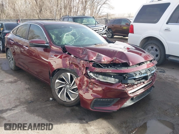 2019 Honda Insight Touring with VIN 19XZE4F95KE020308, listed as a IAAI auction lot 41814069 with 62,680 mi miles and . Bid and sale history available at carsss.com. Image 1.