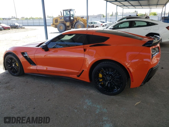 2019 Chevrolet Corvette Z06 1LZ with VIN 1G1YN2D64K5601652, listed as a Copart auction lot 54251995 with 35,154 mi miles and Clean Title. Bid and sale history available at carsss.com. Image 2.