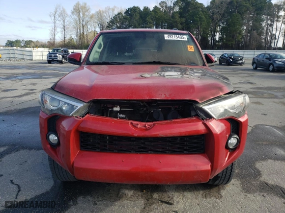 2019 Toyota 4Runner SR5 with VIN JTEBU5JRXK5613395, listed as a Copart auction lot 49215405 with 0 mi miles and Salvage Title. Bid and sale history available at carsss.com. Image 5.