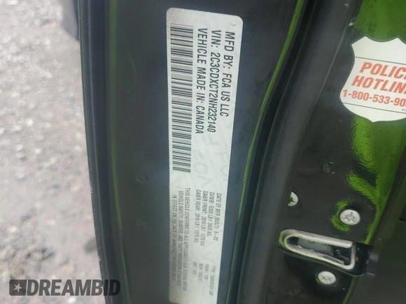 2022 Dodge Charger R/T with VIN 2C3CDXCT2NH232140, listed as a Copart auction lot 56531405 with 47,950 mi miles and Salvage title. Bid and sale history available at DreamBid. Image 12.