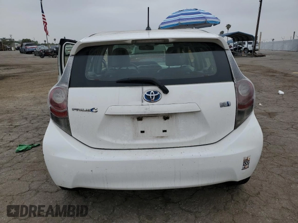 2012 Toyota Prius One with VIN JTDKDTB34C1025133, listed as a Copart auction lot 55520635 with Not Provided miles and Salvage Title. Bid and sale history available at DreamBid. Image 6.