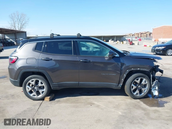 2021 Jeep Compass Limited with VIN 3C4NJDCB5MT596447, listed as a IAAI auction lot 41597395 with 70,203 mi miles and . Bid and sale history available at carsss.com. Image 14.