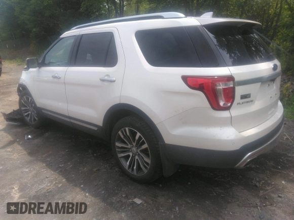 2017 Ford Explorer Platinum z VIN 1FM5K8HT9HGA06455, wystawiony jako IAAI lot #39898107 z przebiegiem 51 348 mil mil oraz . Historia ofert i sprzedaży dostępna na DreamBid. Obrazek 3.