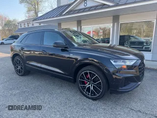 2019 Audi Q8 Premium Plus with VIN WA1EVAF16KD031014, listed as a Copart auction lot 55879645 with 116,056 mi miles and Clean Title. Bid and sale history available at carsss.com. Image 1.