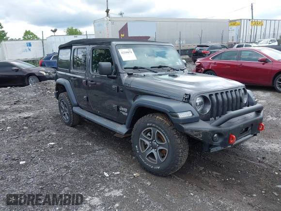 2019 Jeep Wrangler Unlimited Sport S с VIN 1C4HJXDG6KW571640, выставлен на аукционе IAAI как лот 42299078 с пробегом 51 928 миль миль и . История ставок и продаж доступна на DreamBid. Изображение 1.