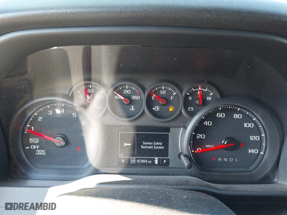2021 Chevrolet Silverado 1500 Custom with VIN 1GCPYBEK6MZ297547, listed as a IAAI auction lot 41651824 with 107,804 mi miles. Bid and sale history available at carsss.com. Image 7.