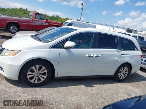 2014 Honda Odyssey EX-L with VIN 5FNRL5H69EB048867, listed as a IAAI auction lot 42190464 with 172,487 mi miles and . Bid and sale history available at carsss.com. Image 14.