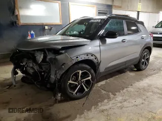 2023 Chevrolet TrailBlazer RS with VIN KL79MUSL0PB035448, listed as a Copart auction lot 47882455 with 18,170 mi miles and Salvage Title. Bid and sale history available at carsss.com. Image 1.