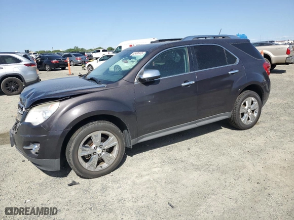 2015 Chevrolet Equinox LTZ with VIN 2GNFLDE30F6282451, listed as a Copart auction lot 52406975 with 104,356 mi miles and Salvage Title. Bid and sale history available at carsss.com. Image 1.