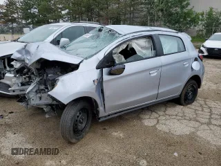 2022 Mitsubishi Mirage ES with VIN ML32AUHJ7NH005105, listed as a Copart auction lot 61571055 with 51,634 mi miles and Non repairable. Bid and sale history available at DreamBid. Image 1.
