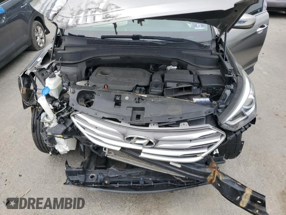 2018 Hyundai Santa Fe 2.4L with VIN 5XYZTDLB9JG563224, listed as a Copart auction lot 58470265 with 133,844 mi miles and Salvage title. Bid and sale history available at DreamBid. Image 11.