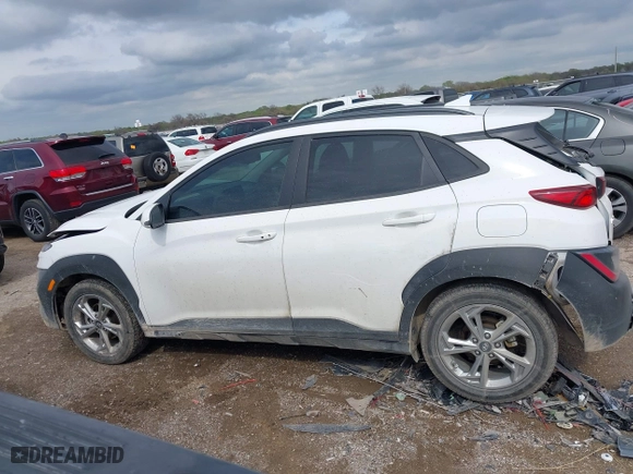 2023 Hyundai Kona SEL with VIN KM8K62AB2PU981160, listed as a IAAI auction lot 41912402 with 107,495 mi miles. Bid and sale history available at carsss.com. Image 14.