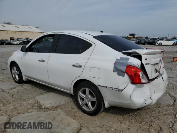 2014 Nissan Versa SV with VIN 3N1CN7AP0EL826895, listed as a Copart auction lot 45021425 with 107,729 mi miles and Salvage Title. Bid and sale history available at DreamBid. Image 2.