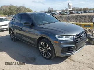 2020 Audi SQ5 Premium Plus with VIN WA1B4AFY5L2119830, listed as a Copart auction lot 44950124 with 25,527 mi miles and . Bid and sale history available at DreamBid. Image 4.