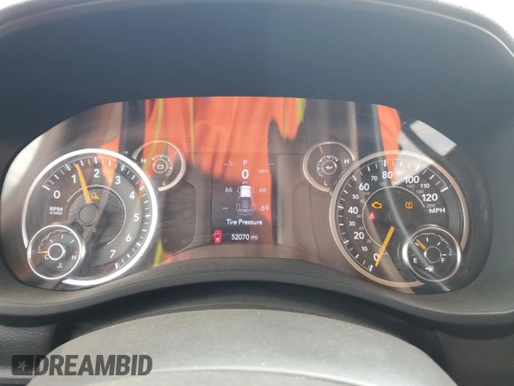2020 Ram 2500 Tradesman with VIN 3C6UR5HJ2LG121234, listed as a Copart auction lot 57287575 with 52,070 mi miles and Salvage title. Bid and sale history available at DreamBid. Image 9.