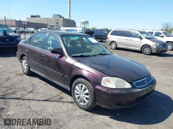 2000 Honda Civic EX with VIN 2HGEJ8643YH528913, listed as a IAAI auction lot 42144945 with 259,493 mi miles. Bid and sale history available at carsss.com. Image 1.