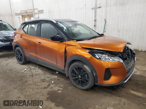 2021 Nissan Kicks SV with VIN 3N1CP5CV6ML502956, listed as a Copart auction lot 51616705 with 60,712 mi miles and Salvage Title. Bid and sale history available at carsss.com. Image 4.