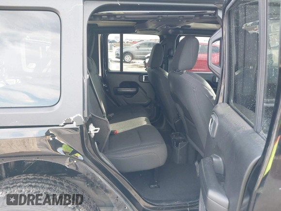2021 Jeep Wrangler Unlimited Sport S with VIN 1C4HJXDN0MW817146, listed as a IAAI auction lot 41459993 with 20,367 mi miles and . Bid and sale history available at DreamBid. Image 8.