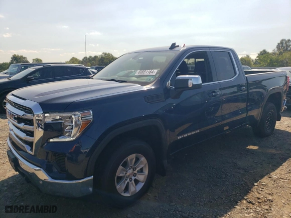 2021 GMC Sierra 1500 SLE with VIN 1GTR9BEK1MZ193022, listed as a Copart auction lot 69951164 with 75,839 mi miles and Salvage Title. Bid and sale history available at carsss.com. Image 1.