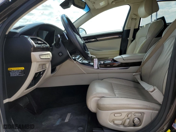 2018 Genesis G90 5.0L Ultimate with VIN KMHG54JH4JU046674, listed as a Copart auction lot 64829584 with 37,278 mi miles and Salvage Title. Bid and sale history available at carsss.com. Image 7.