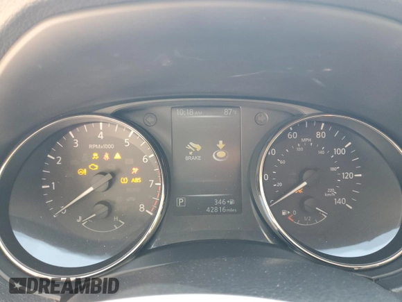 2017 Nissan Rogue SV with VIN KNMAT2MV2HP595790, listed as a Copart auction lot 55877705 with 42,816 mi miles and Salvage title. Bid and sale history available at DreamBid. Image 9.