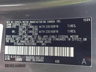 2025 Lexus NX with VIN 2T2GDCAZ1SC023969, listed as a IAAI auction lot 41502796 with 747 mi miles. Bid and sale history available at carsss.com. Image 9.