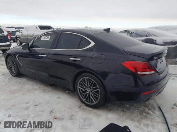 2019 Genesis G70 Advanced with VIN KMTG54LE4KU031988, listed as a Copart auction lot 41607395 with 59,321 mi miles and Non repairable. Bid and sale history available at DreamBid. Image 2.