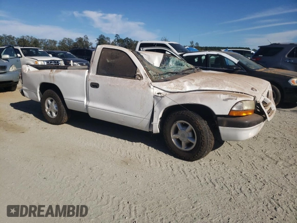 2001 Dodge Dakota with VIN 1B7FL26P91S262462, listed as a Copart auction lot 77193614 with 0 mi miles and Salvage Title. Bid and sale history available at carsss.com. Image 4.