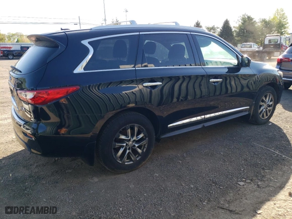 2013 Infiniti JX35 with VIN 5N1AL0MM1DC317827, listed as a Copart auction lot 54539185 with 256,226 mi miles and Clean Title. Bid and sale history available at carsss.com. Image 3.