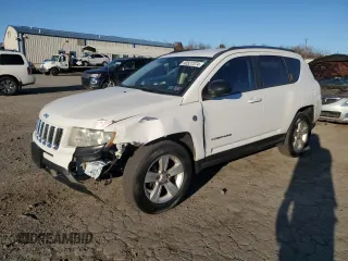 2012 Jeep Compass Latitude with VIN 1C4NJDEB1CD621748, listed as a Copart auction lot 80527374 with 0 mi miles and Salvage Title. Bid and sale history available at carsss.com. Image 1.