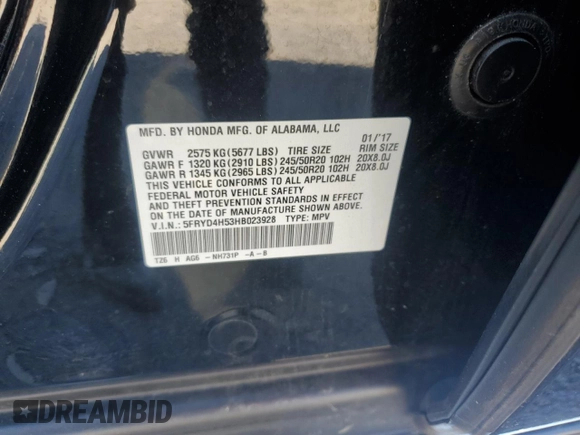 2017 Acura MDX Technology with VIN 5FRYD4H53HB023928, listed as a Copart auction lot 56055535 with 160,249 mi miles and Salvage title. Bid and sale history available at DreamBid. Image 13.