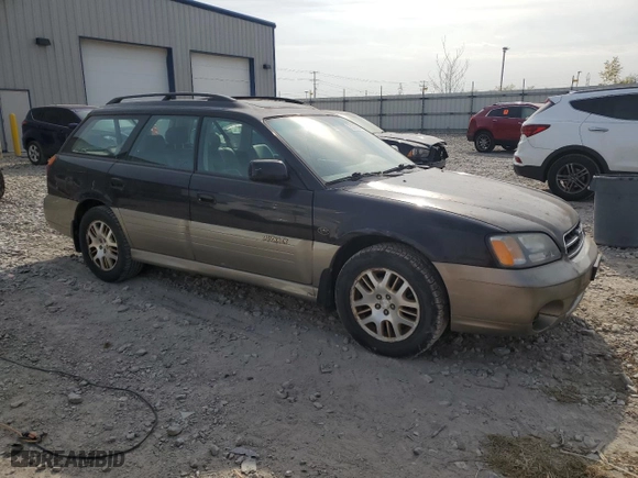 2001 Subaru Legacy Wagon Outback H6 L.L. Bean Edition with VIN 4S3BH806617648505, listed as a Copart auction lot 75572984 with 108,004 mi miles and Clean Title. Bid and sale history available at carsss.com. Image 4.