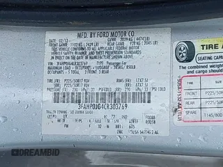 2012 Ford Fusion SEL with VIN 3FAHP0JG4CR303769, listed as a IAAI auction lot 42005051 with 224,415 mi miles. Bid and sale history available at carsss.com. Image 9.