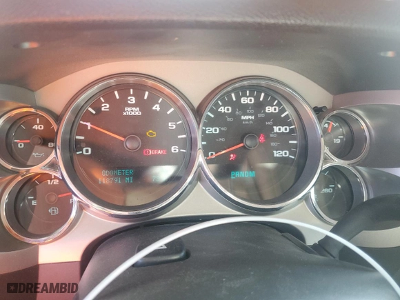 2013 Chevrolet Silverado 1500 LT with VIN 3GCPKSE71DG227791, listed as a Copart auction lot 48872485 with 118,791 mi miles and Salvage Title. Bid and sale history available at carsss.com. Image 9.