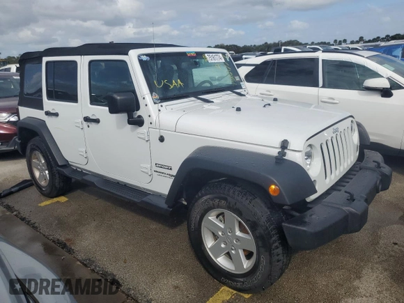 2018 Jeep Wrangler JK Unlimited Sport S with VIN 1C4BJWDG6JL803475, listed as a Copart auction lot 75161774 with 0 mi miles and Salvage Title. Bid and sale history available at carsss.com. Image 4.