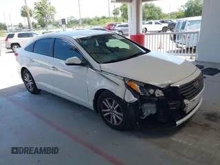 2016 Hyundai Sonata Eco z VIN 5NPE24AA6GH427369, wystawiony jako IAAI lot #42322940 z przebiegiem 153 563 mil mil oraz . Historia ofert i sprzedaży dostępna na DreamBid. Obrazek 1.