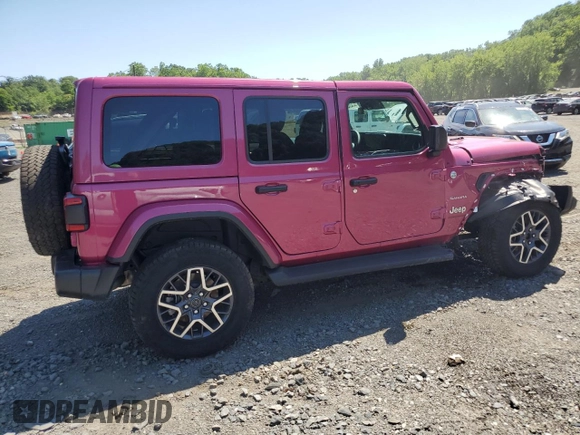 2024 Jeep Wrangler Sahara with VIN 1C4PJXEG8RW336631, listed as a Copart auction lot 62526235 with Not provided miles and Salvage title. Bid and sale history available at DreamBid. Image 3.
