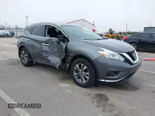 2016 Nissan Murano SL z VIN 5N1AZ2MH7GN124927, wystawiony jako IAAI lot #41965501 z przebiegiem 151 072 mil mil oraz . Historia ofert i sprzedaży dostępna na DreamBid. Obrazek 1.
