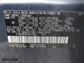 2014 Toyota RAV4 Limited with VIN 2T3DFREV7EW151011, listed as a IAAI auction lot 42111161 with 257,798 mi miles. Bid and sale history available at carsss.com. Image 9.