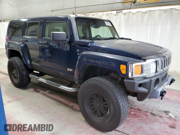 2007 Hummer H3 SUV with VIN 5GTDN13E478117021, listed as a Copart auction lot 75797694 with 157,256 mi miles and Salvage Title. Bid and sale history available at carsss.com. Image 4.