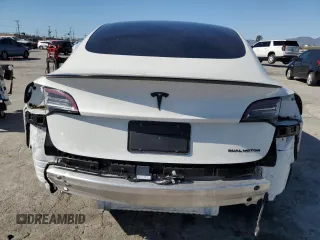 2019 Tesla Model 3 Mid Range with VIN 5YJ3E1EA6KF509987, listed as a Copart auction lot 46117565 with 64,042 mi miles and Salvage Title. Bid and sale history available at carsss.com. Image 6.
