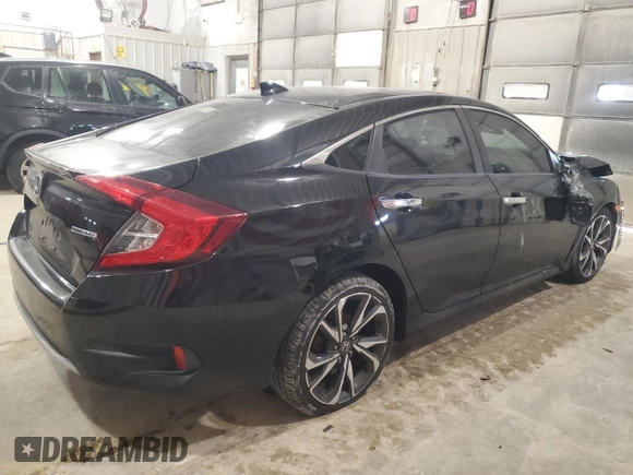 2020 Honda Civic Sedan Touring with VIN 19XFC1F97LE011280, listed as a Copart auction lot 88878665 with 77,160 mi miles and Salvage Title. Bid and sale history available at carsss.com. Image 3.
