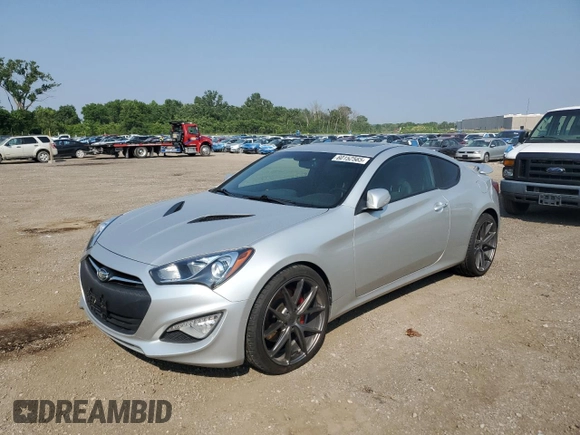 2013 Hyundai Genesis Coupe R-Spec z VIN KMHHU6KJ7DU101207, wystawiony jako Copart lot #60152565 z przebiegiem 67 807 mil mil oraz Szkoda całkowita • Salvage title. Historia ofert i sprzedaży dostępna na DreamBid. Obrazek 1.