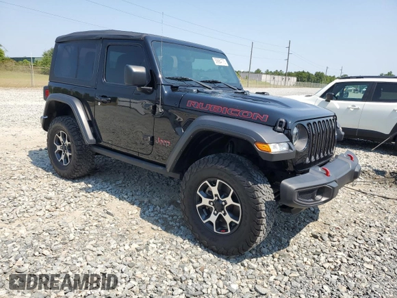 2022 Jeep Wrangler Rubicon with VIN 1C4HJXCG9NW197322, listed as a Copart auction lot 59984775 with 35,374 mi miles and Salvage title. Bid and sale history available at DreamBid. Image 4.