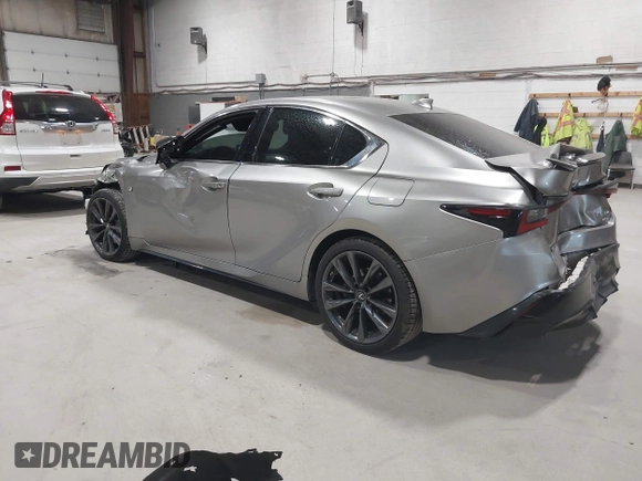 2022 Lexus IS 350 F Sport with VIN JTHGZ1E21N5026846, listed as a IAAI auction lot 42103720 with 49,500 mi miles and . Bid and sale history available at DreamBid. Image 3.