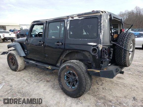 2016 Jeep Wrangler Unlimited Sport with VIN 1C4BJWDG4GL144417, listed as a Copart auction lot 45566405 with 135,865 mi miles and Salvage title. Bid and sale history available at DreamBid. Image 2.