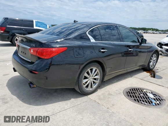 2016 Infiniti Q50 Premium with VIN JN1EV7AP1GM304441, listed as a Copart auction lot 58444905 with 98,371 mi miles and Salvage title. Bid and sale history available at DreamBid. Image 3.