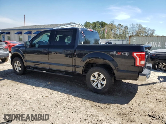 2017 Ford F-150 XL with VIN 1FTEW1EF4HFB11182, listed as a Copart auction lot 50622235 with 155,165 mi miles and Salvage Title. Bid and sale history available at carsss.com. Image 2.