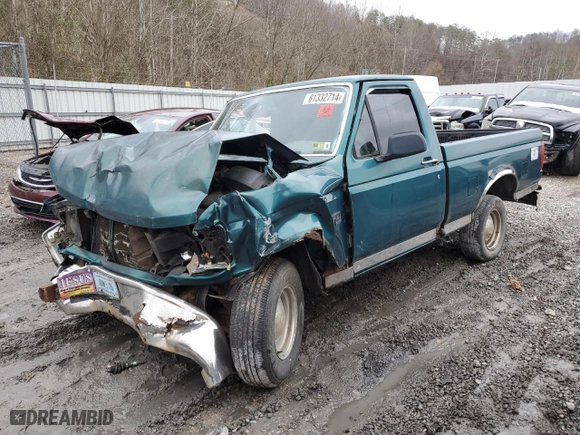 1996 Ford F-150 Special with VIN 1FTEF15Y5TNA22561, listed as a Copart auction lot 41775665 with 0 mi miles and Salvage Title. Bid and sale history available at carsss.com. Image 1.
